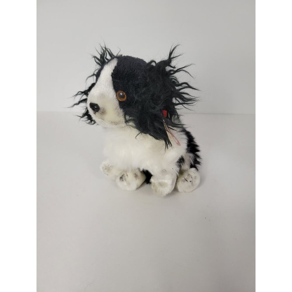 Vintage TY Beanie Babies Frolic the Dog Black and White Cocker Spaniel Dog